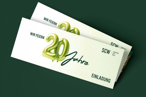 Einladung 20 Jahre SCW - ShoppingCity Wels