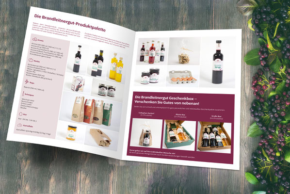 Gestaltung Produktfolder + Bestellformular - Brandleitnergut