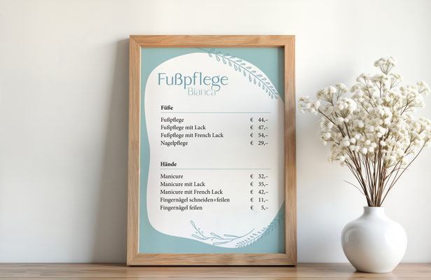 Preisliste - Fußpflege Bianca
