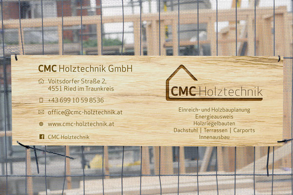 Baustellentafel – CMC Holztechnik GmbH