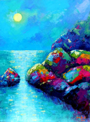 Moonlight oil on canvas 80 x 60 cm, Sold