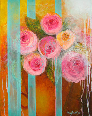Stillleben mit Rosen 50 x 40 cm Öl auf Leinwand, 400 €