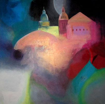 Color of the night 80 x 80 cm Öl auf Leinwand, 800 €