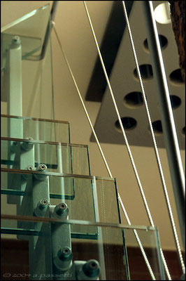 Stairs detail from an apartment restored by Luca Doveri architect (Pontedera, Pisa)