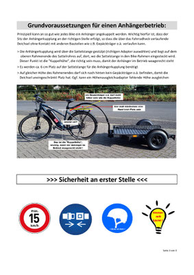 Seite 3 Grundvoraussetzungen für einen Anhängerbetrieb