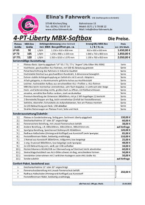 Preisliste 4-PT Liberty mit MBX-Softbox 