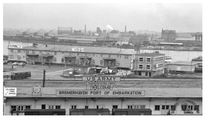 "Port of Embarkation" in Bremerhaven.