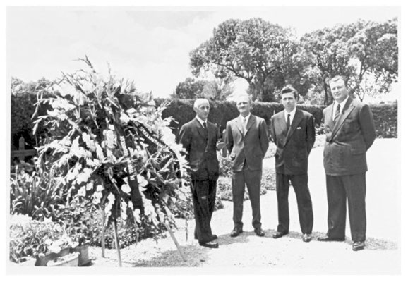 Rudolf Haag, Hans Jahn, Fritz Adolph, Kurt Gabriel - Gedenken auf dem Gräberfeld.