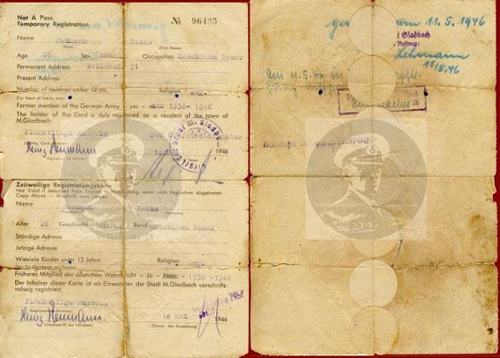 Teporary Registration - Flüchtlingsausweis.