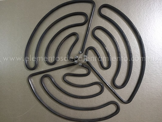 Resistencia eléctrica tubular tipo parrilla.