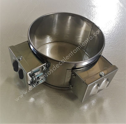 Banda calefactora con caja de conexión doble.