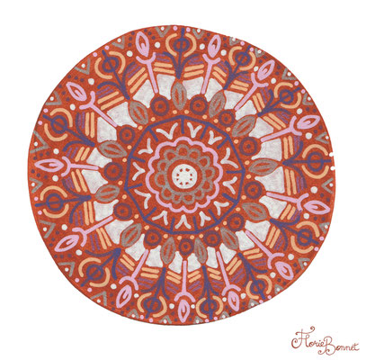 Mandala, 07.2017 - Acrylique & poscas (8,5x8,2cm)