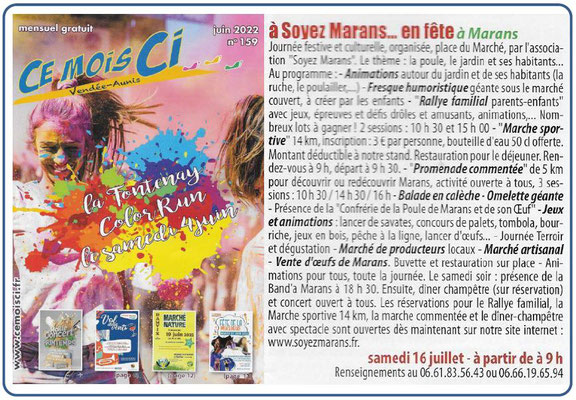 Soyez Marans en fête - Ce mois-ci - Juin 2022