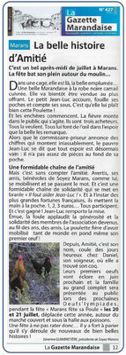 "Amitiés de Soyez Marans" - La Gazette marandaise - Mai 2019