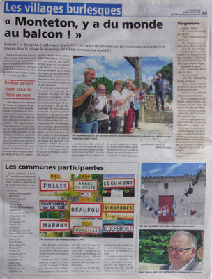 MONTETON - Le Républicain - Marmande - 5 juillet 2018 - 1/2