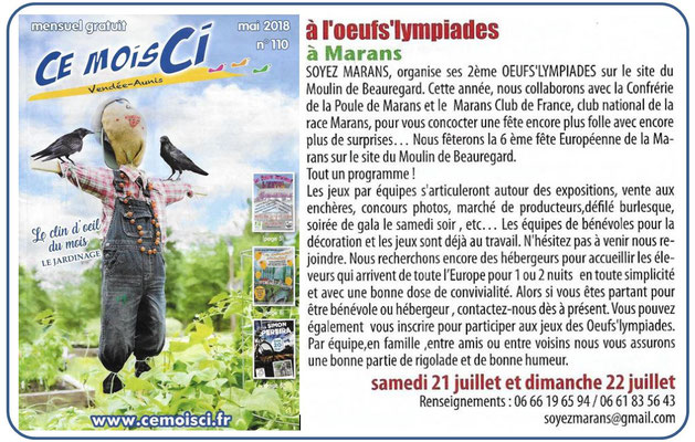 2e oeufs'lympiades - 2018 - Ce mois ci - Mai 2018