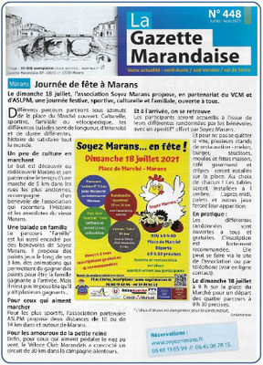 Soyez Marans en fête - La Gazette - Juillet 2021