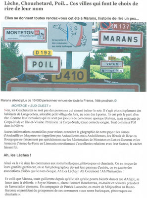 14e rassemblement - Marans - Article Internet