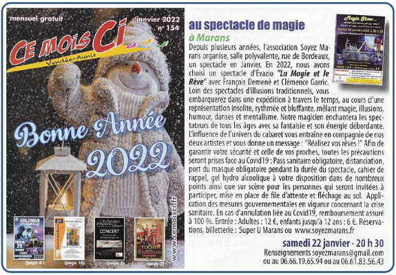 Magic Show - Ce mois-ci - Janvier 2022