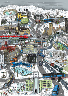 Bildmotiv Wimmelbild "Wuppertal". (c) H. Mercker