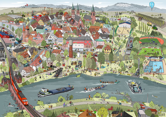 Bildmotiv "Ladenburg". (c). H. Mercker