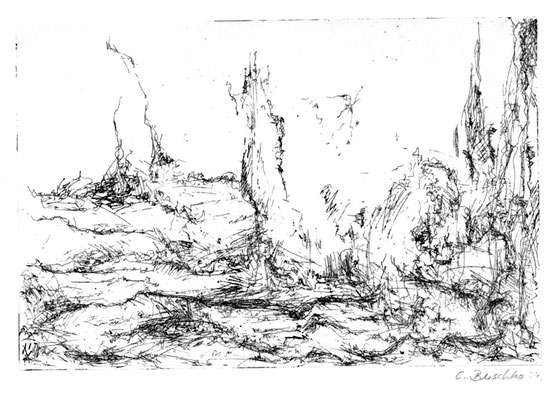 Ohne Titel, 2004, Strichätzung, 10x12