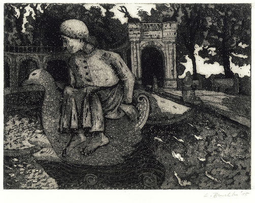 Kleine Überfahrt, 2015, Aquatinta, 15x20