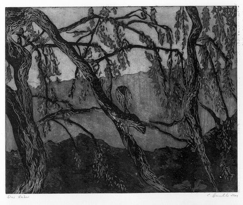Der Reiher, 2011, Aquatinta, 15x20