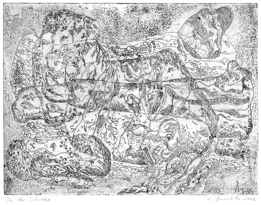 In der Schwebe, 2002, Strichätzung, 15x20