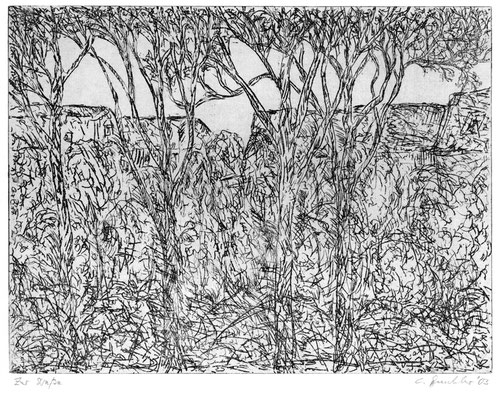 Zur Straße, 2003, Strichätzung 15x20