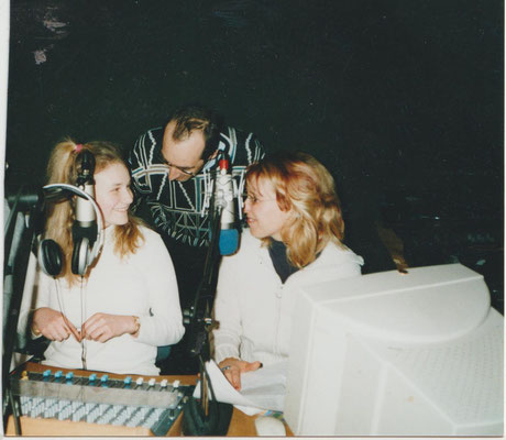 Im Radiostudio mit Radiokollegin und Sängerin Silke Scharf und Studiogast Ines Lehmann 