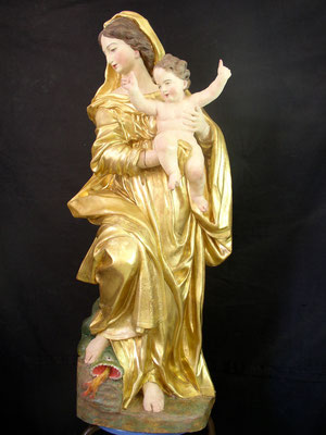 La Vierge de Pommiers après restauration