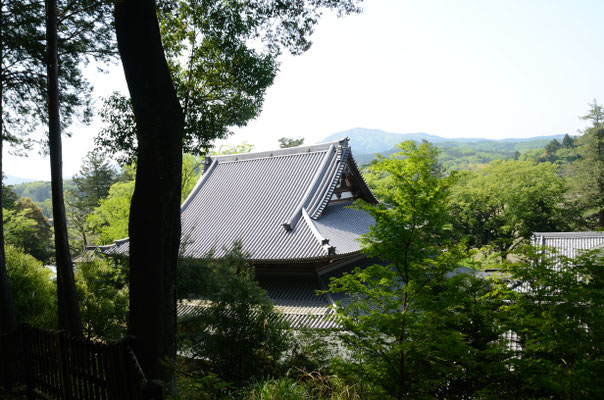 本堂と吾国山（夏１）