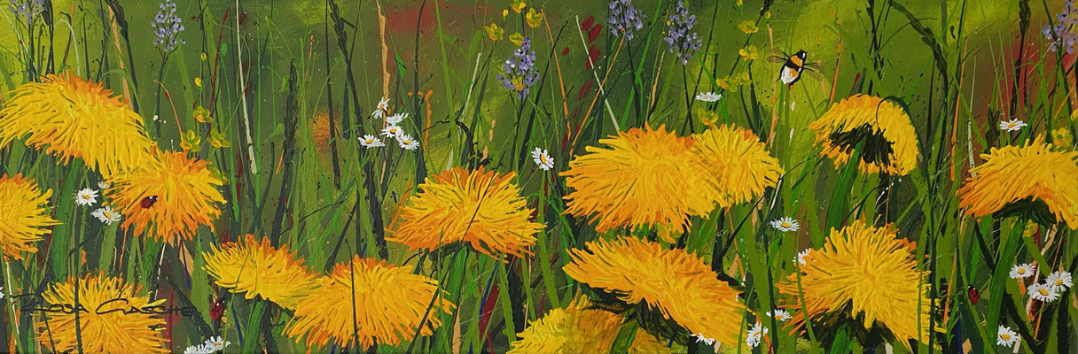 Goldig    90x30.     Acryl auf Leinwand.    2025900