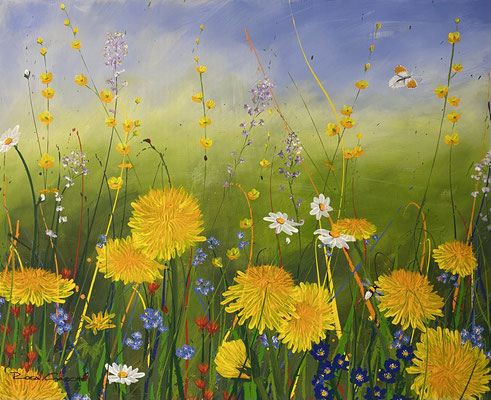 Frühlingsboten.   100x80.    Acryl auf Leinwand   20251900