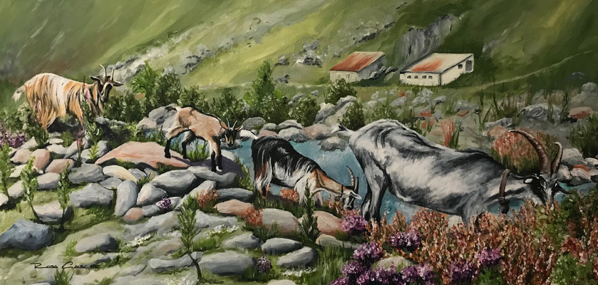 Auftragswerk! Durch Atmen  80x40    Acryl auf Leinwand