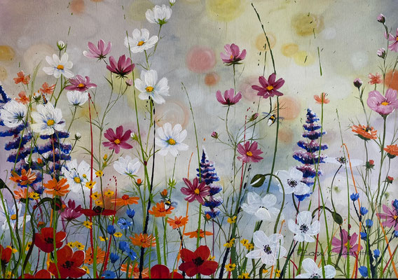 Verkauft! Lebensfreude 70x100 Acryl auf Leinwand 20241800