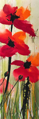 Zauber des Mohns    50x150   Acryl auf Leinwand                20201900