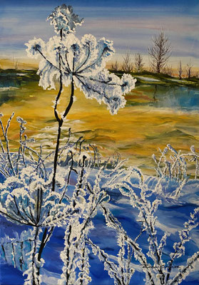 Ruhe vor dem Neuen    50x70     Acryl auf Leinwand               2021990