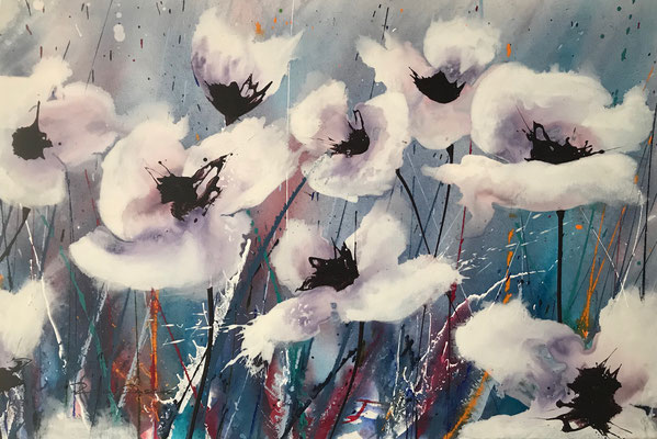 Reserviert!   Pure Freude      90x60  Acryl auf Leinwand.                   20181300