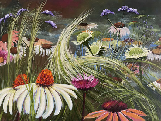 Aus der Tiefe ans Licht       80x60   Acryl auf Leinwand          20221500