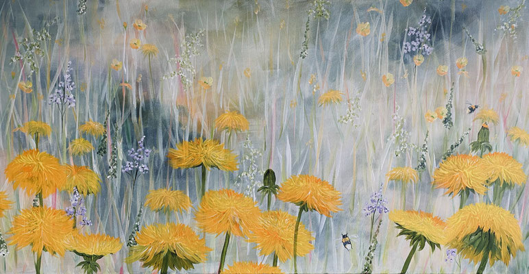 Goldige Zeit   120x60   Acryl auf Leinwand                           20212200