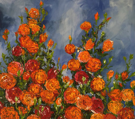 Feuerwerk der Freude     80x70     Acryl auf Leinwand         20241200 