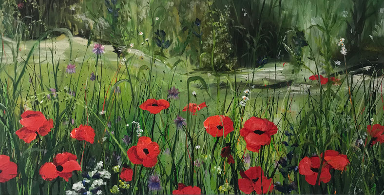 Verkauft!   Ewigi Liebi  50x100   Acryl auf Leinwand