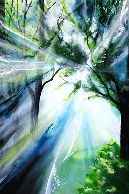 Verkauft !Frühtau     80x100        Acryl auf Leinwand