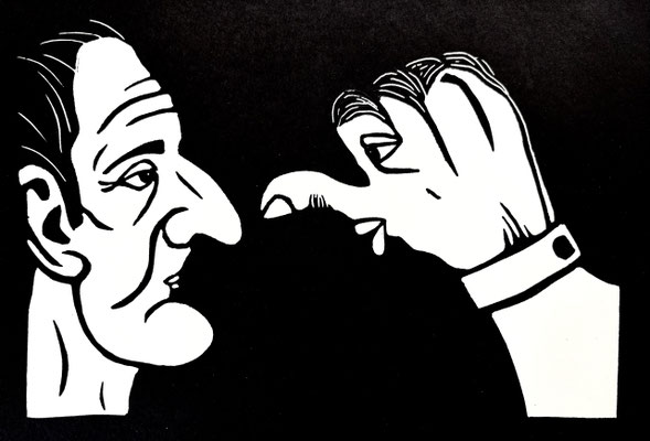Handhabbare Überkomplexität, 2026, Linolschnitt, 21 x 30 cm
