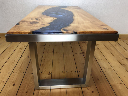 Visioncraft, Tisch, Möbel, Couchtisch, Esstisch, Rivertable, Flusstisch, Epoxydharz, Epoxy, Deutschland, Unikat