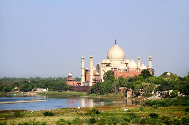 Agra - Fort rouge 09 - Vue sur le Taj Mahal