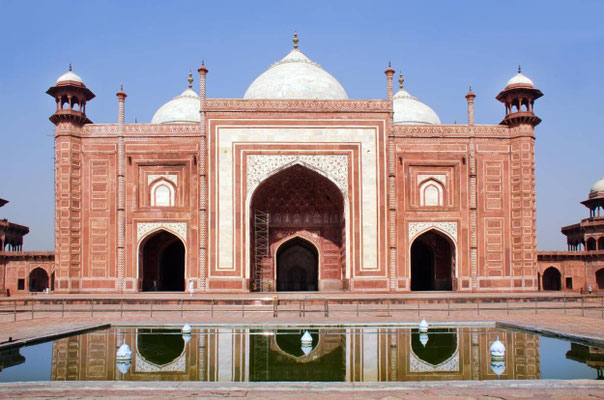Agra - Taj Mahal 10 - La mosquée