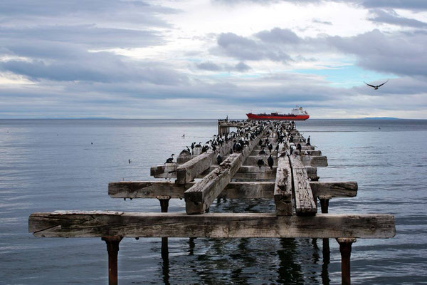 Punta Arenas 03 - Ponton désaffecté face au détroit de Magellan